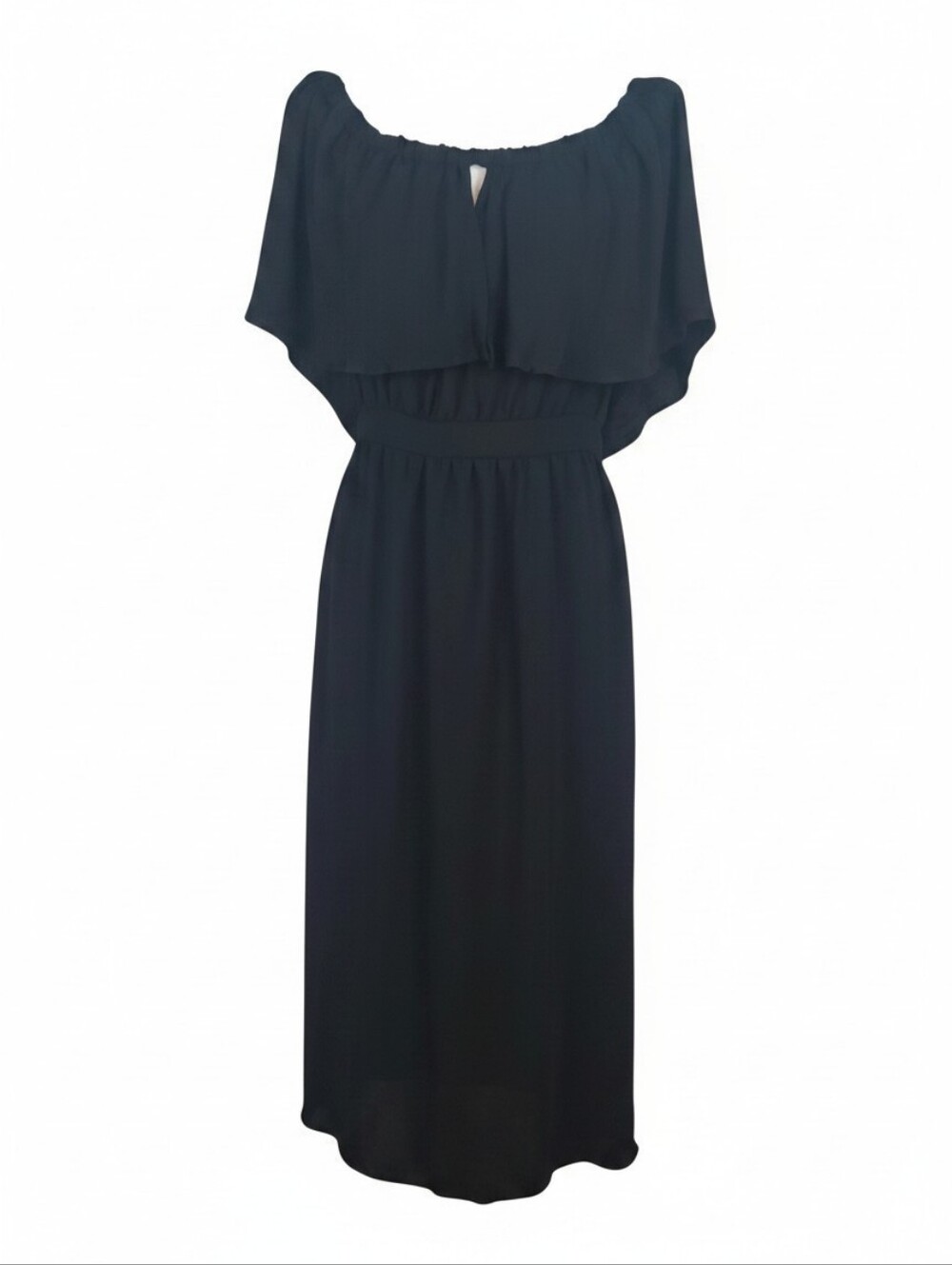 dRA Los Angeles Off-the-Shoulder Ruffle Dress Black Romantic Whimsigoth Goth M